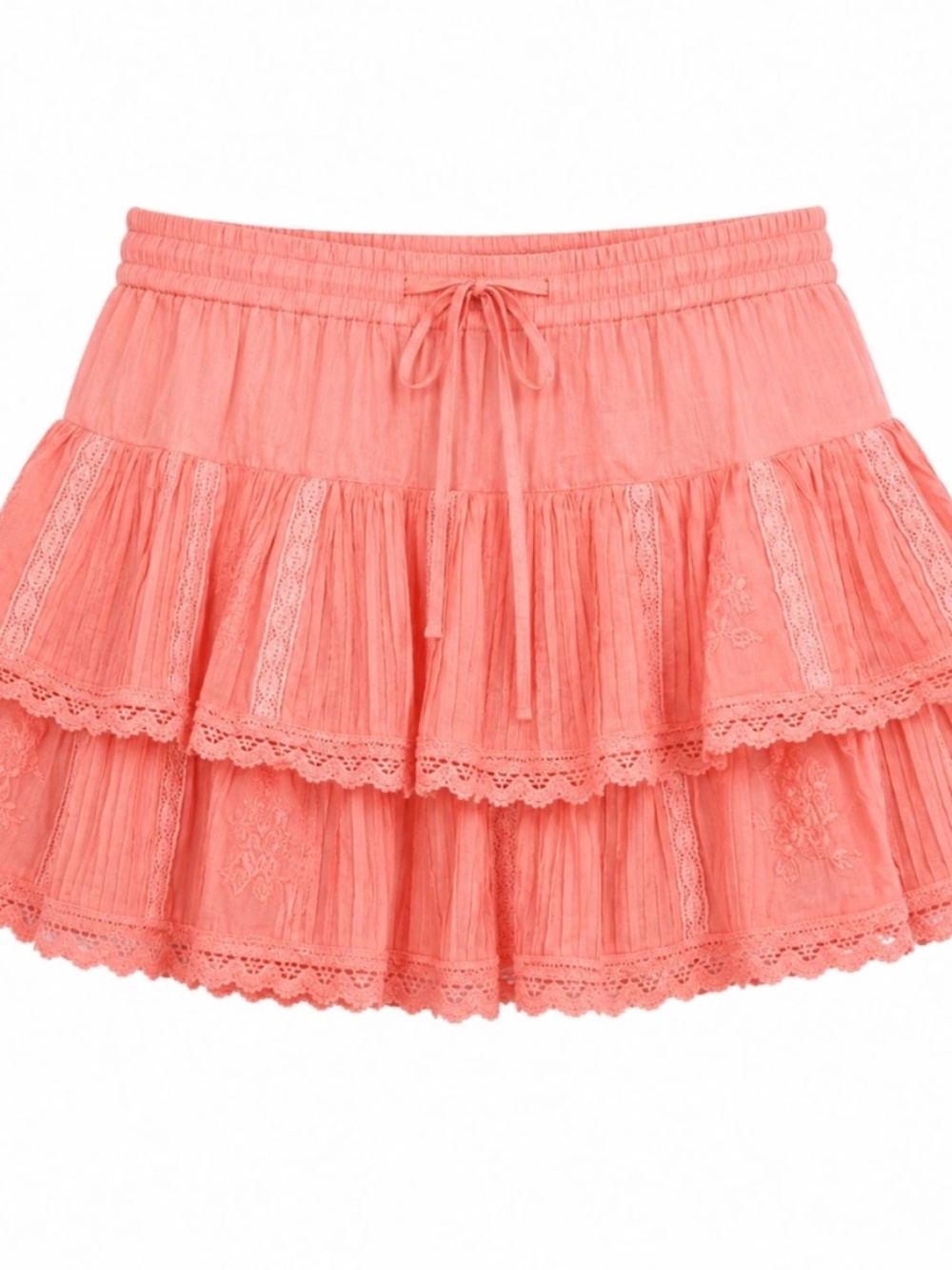 MUCHE & MUCHETTE  Coquette Skort With Embroidered Details - Orange